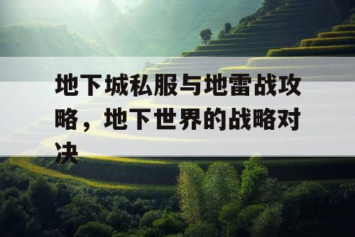 地下城私服与地雷战攻略，地下世界的战略对决