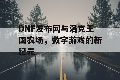 DNF发布网与洛克王国农场，数字游戏的新纪元