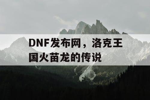 DNF发布网，洛克王国火苗龙的传说